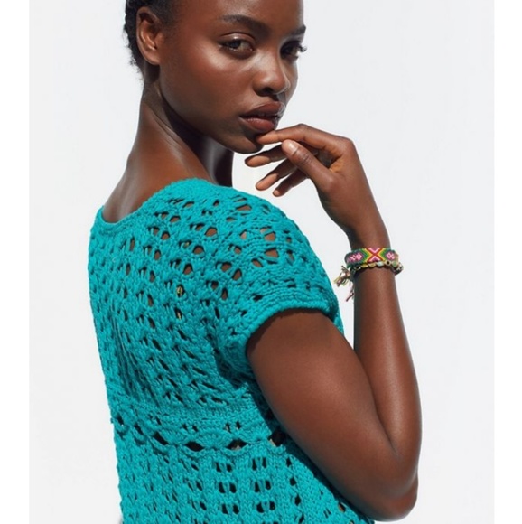 New w/Tags Urban Outfitters Peek-a-Boo Cotton Crochet Swim Cover-UP - Picture 3 of 4